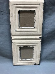 VTG 5×17 Multi Triple 3″ Photo Tin Ceiling Metal Picture Frame Old 1838-25B