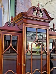 Gothic Breakfront Ornate china cabinet by Hickory Chair Co.