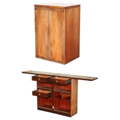 RENO WAHL FOR DYRLUND VINTAGE DANISH ROSEWOOD METAMORPHIC CAPTAINS CAMPAIGN BAR