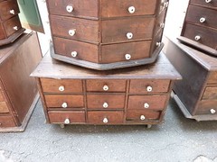 c1903 AMERICAN bolt & SCREW co. DAYTON, OH octagonal hardware store cabinet 98dr
