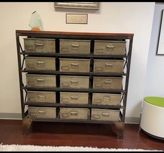 “ Vintage” Or Steam Punk metal cabinet with drawers