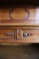 Antique French China Hutch ~French Vaisselier~ Carved Walnut Buffet Cabinet