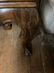 1800s burlwood cupboard/side board. Unrestored beauty. Intricate carving w/key