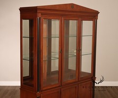 Ethan Allen Medallion Collection Cherry Lighted China Cabinet