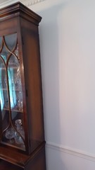Vintage Georgian Style Mahogany Breakfront China Cabinet w/Hidden Secetary