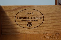 62635: HENKEL HARRIS Cherry Distressed Finish China Cabinet