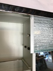 Mid Century Recessed Double Door Shadow Box Medicine Cabinet Mirror Old 1950-24B