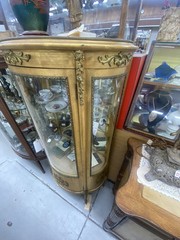 62863 Gold Decorator Bow Glass Curio China Cabinet