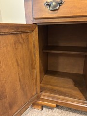 Tell City Furniture vintage/antique china hutch. Solid Maple, 52”W, 19”D, 70