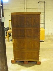 Vintage Dietzgen wood 20 drawer flat file map cabinet 45.5″ x 34.5″ x 61″ high