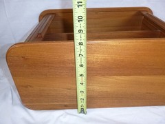 Vtg Mid Century Eppco Enterprises Teak Tambour Door Wall Mount Cabinet 18x12x8