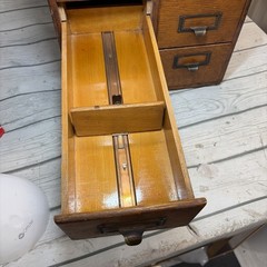 Vintage Six 6 Drawer Library Card Catalog Index File Cabinet Louisiana Purchase