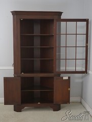 68199: HENKEL HARRIS Mahogany 12 Pane Corner China Cabinet