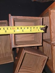 Prim Rustic Wooden 5 Drawer Hanging Spice Cabinet Box Apothecary Cupboard