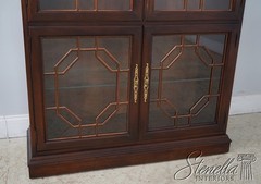 L61982: THOMASVILLE Chippendale Style Cherry Curio Display Cabinet
