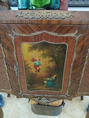19th Century Vernis Martin Style Painted Music Cabinet