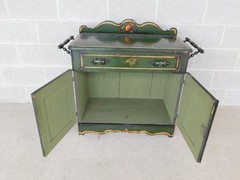 Antique Signed Peter Ompir Hand Paint Wash Stand