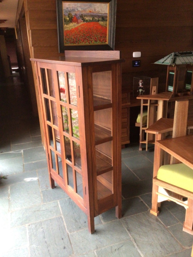 Stickley Antique Oak and Glass Two-Door China Cabinet #820