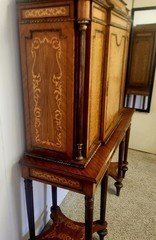 19th C French Marquetry and Ormolu Cabinet on Stand