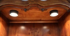 Henredon Aston Court Burl Wood Beveled Glass Bookcase China Cabinet Breakfront
