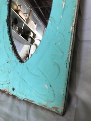 Decorative Vintage Old Salvage Tin Ceiling Shabby 11×23 Metal Mirror 355-23B