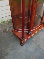 63159 Antique Victorian Mahogany China Cabinet Curio