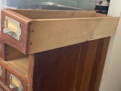 Antique Oak Apothecary Cabinet File General Store Hardware Library 48 Drawers