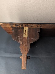 Mahogany Wall Shelf Edwardian Art Deco Plate Display 23.5″