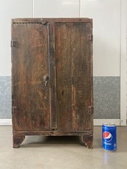 🔥 Antique Old 19th c. American Folk Art Rustic Country Primitive Spice Cabinet