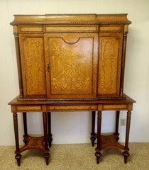 19th C French Marquetry and Ormolu Cabinet on Stand
