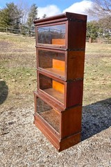Antique Wernicke 4 Sections Step Back Barrister Bookcase Quarter Sawn Oak 1897