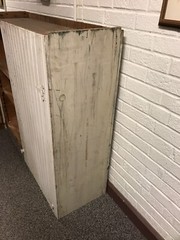 ANTIQUE VTG PRIMITIVE KITCHEN BEADBOARD WALL JELLY CABINET 2 SHELVES 40 X 48”