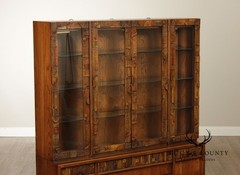 Lane ‘Pueblo’ Brutalist Oak China Cabinet