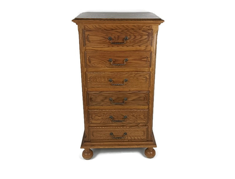 Large Tall chest of drawers Cabinet vintage wood storage