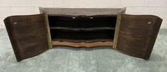 Vtg Mark Levin Art Furniture Hanging Solid Oak Buffet Cabinet; Serpentine Front