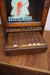 Vintage Antique Oak Display Case apothecary drawer Cabinet Batteries Flashlights