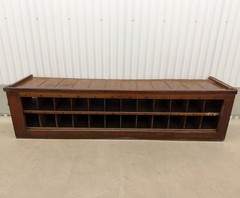 Antique Wood Post Office Mail Sorter General Store Wall Display Early 20th Cent.
