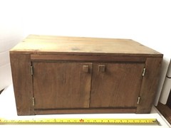 Antique Vintage Farmhouse Wood 2 Door Cabinet Shabby Chic Small 22″ x 12″ x 10.5