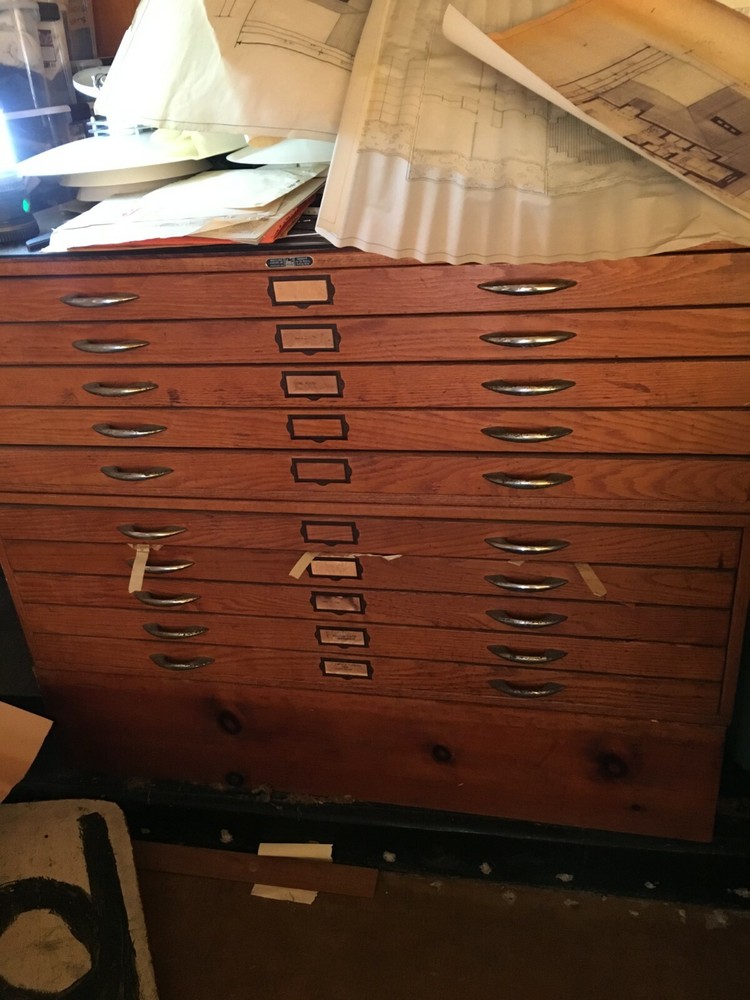  Mayline vintage oak map drawing, drafting, architect, artist chest cabinet 