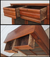 Square Nailed Walnut Pie Safe Jelly Cabinet Cupboard Top Drawers Fan Punch Tins!