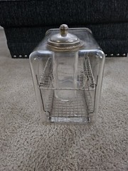 Antique Theo A Kochs Chicago Barber Shop Sterilizer Cabinet Glass & Metal