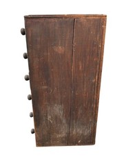Antique Apothecary Cabinet Wood Cheese Box 12 Drawers