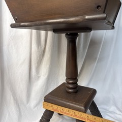 MCM Turned Wood Sewing Spool Knit Yarn Tray Stand Magazine Plant Storage Handle