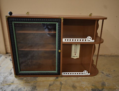 Vintage Victorian Medicine Wall Curio Cabinet