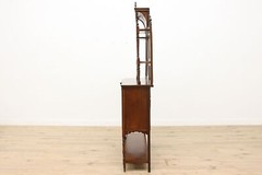 Art Nouveau Antique Carved Mahogany Etagere Display or Bar #51867