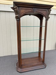 67659 Elegant Neoclassical Display Curio Cabinet with Glass Shelves