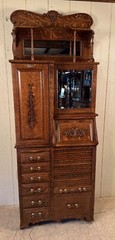 Antique Oak Harvard Co. Dental Cabinet #46X