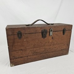 Wooden Machinest Cabinet Jewelers Specimen Watch Storage Chest Vintage Handmade