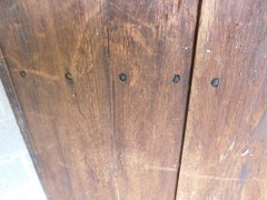 Antique 2 Piece 18th Century Grain Painted Corner Cabinet Berks Co. Pa