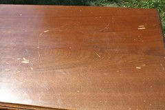 Vintage One-Drawer Washstand Cabinet (Refinished) Walnut? 30″ W, 28.5″ H, 16″ D